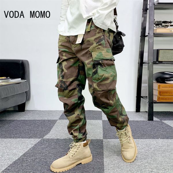 

men's pants mens camouflage harem joggers men cargo hip hop casual pockets sweatpants male oversized trousers men pants 230317, Black