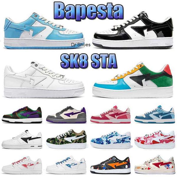 

2023 bapestas baped men women casual shoes designer sneaker bapesta fashion sk8 sta camo black white green red orange camouflage trainer
