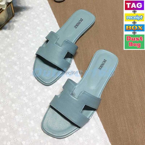 

2023 women slippers designer orans sandals slides womens flat leather slipper heels paris sliders with box patent summer nappa leathers 001, Black