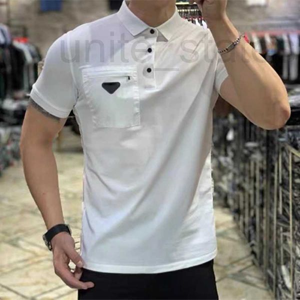 

men's polos designer 2021 mens polos shirt brand classic tshirt men designers tees embroidery short sleeve summer lapel stripe solid co, White;black