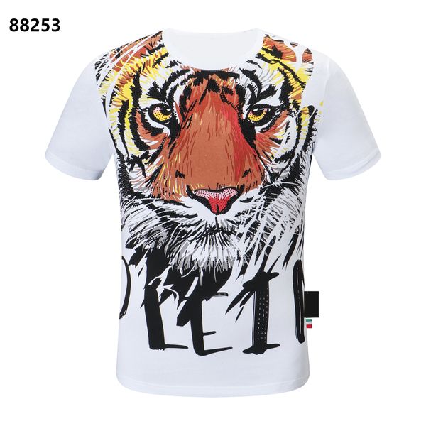 

new mens womens designer t shirts fashion man t-shirt cotton casual tees short sleeve luxury hip hop streetwear tshirts rhinestone skull t-s, White;black