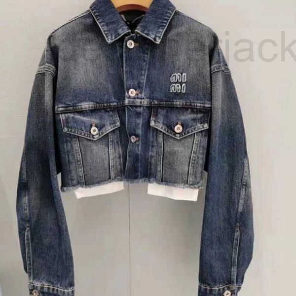 

women's jackets designer high version womens denim jacket letter embroidery short denim coat women fashion cardigan axy9, Black;brown