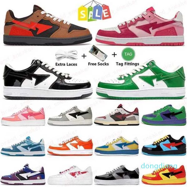 

sk8 sta running shoes designer bapestas abc camo combo pink black white green red orange camouflage men women trainers sports sneakers class