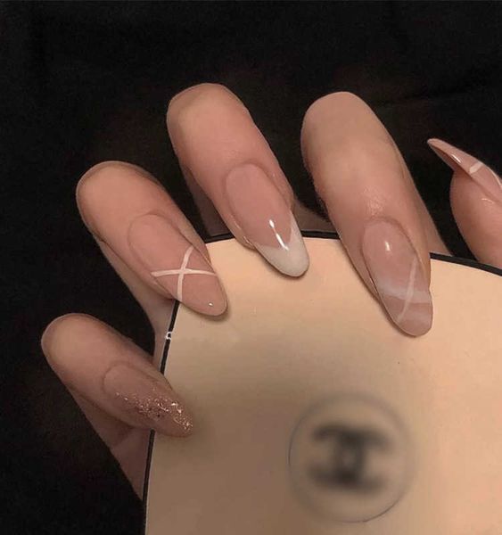 

false nails protect you from wearing fake nails finished pieces wearable patches pieces 230317, Red;gold