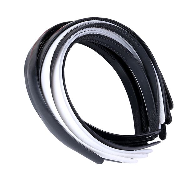

headbands 40pcs 15mm abs black white plain plastic headband with teeth lady diy resin hairband hair hoop hair accessories headwear 230316, Silver