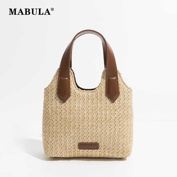 

small straw woven crossbody beach bag for women simple stylish zipper handle shopper handbag chic mini phone pouch 230315