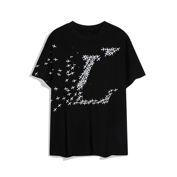 

fashion men's t-shirt 2023 louiseity men's t-shirts retro decoration cotton soft anti-wrinkle letter printing casual couple short, White;black