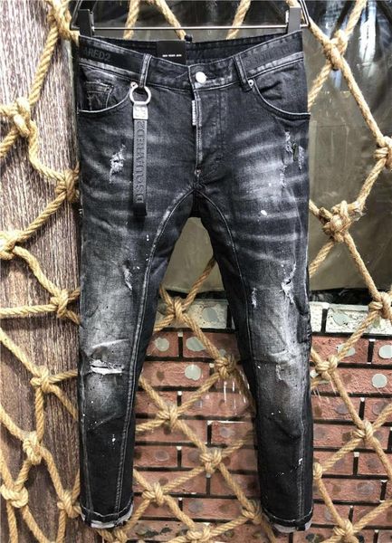

jeans ss20 new arrival brand designer men denim cool guy embroidery pants fashion holes trou dsquare 2 dsquareds dsq2s6552399, Blue