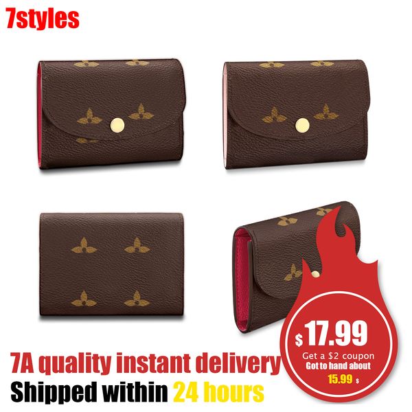 

lvl m41939 rosalie key wallets card holders passport mens coin pouch women's genuine leather louvis credit card card slot id card walle, Red;blue