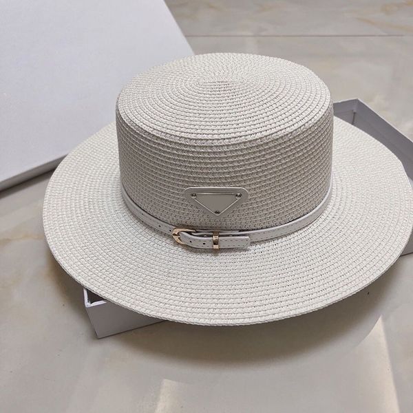

wide brim straw bucket caps hats fedoras for mens womens designer sun protection spring summer fall beach vacation getaway flat headwear wit, Blue;gray