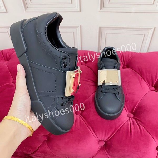 

2023spring new men women white trainer thick bottom genuine leather luxury casual shoes outdoor sneakers, Black