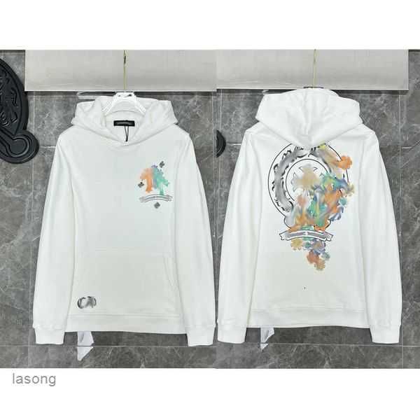 

designer hearts hoodie chromes mens hoody clothing womens heart hoodies hooded ch cross flower arm front printed horseshoe pocket 92oxa2oxa, Black