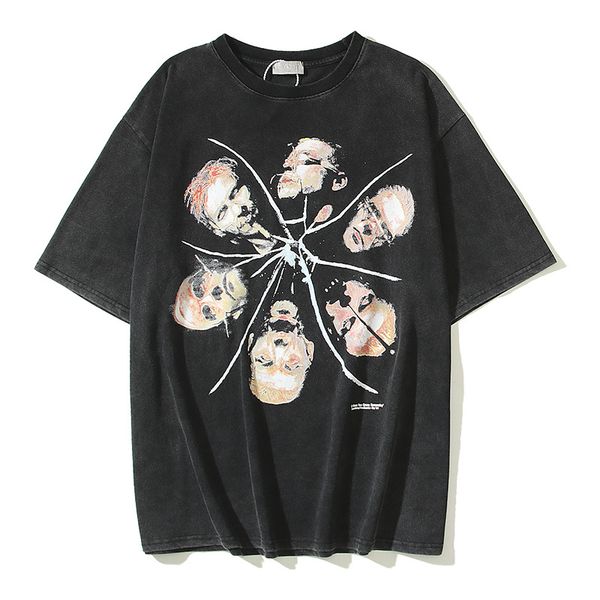 

vitange tees t shirts vintage short sleeve print men's cotton tee t-shirt top, Black;brown