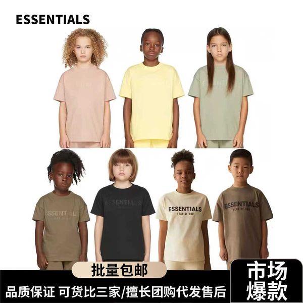 

children's parent-child t-shirt summer cotton american loose short sleeve, White;black