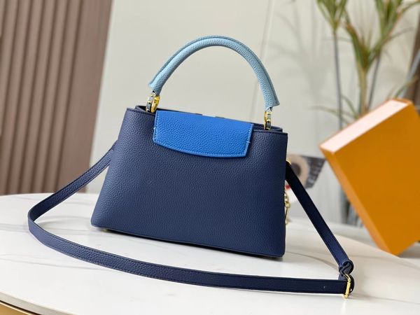 

women tote handbag capucines bb one shoulder bag fashion shopping crossbody bag luxury designer cowhide purse handbag