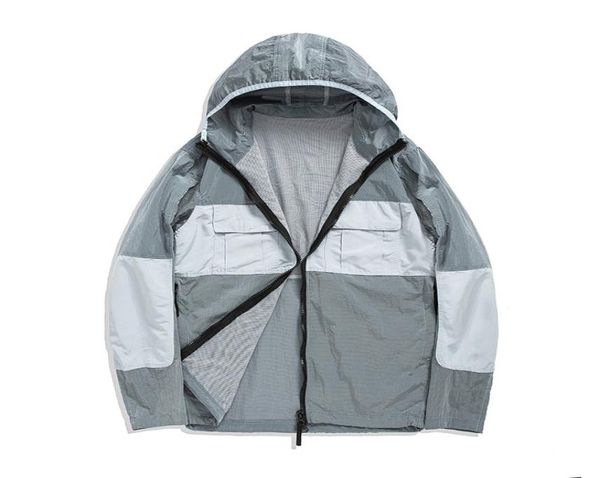 

metal nylon material spring and autumn thin men039s jackets fashion brand casual coat windbreaker trendy hooded outerwear loose1882912, Black;brown