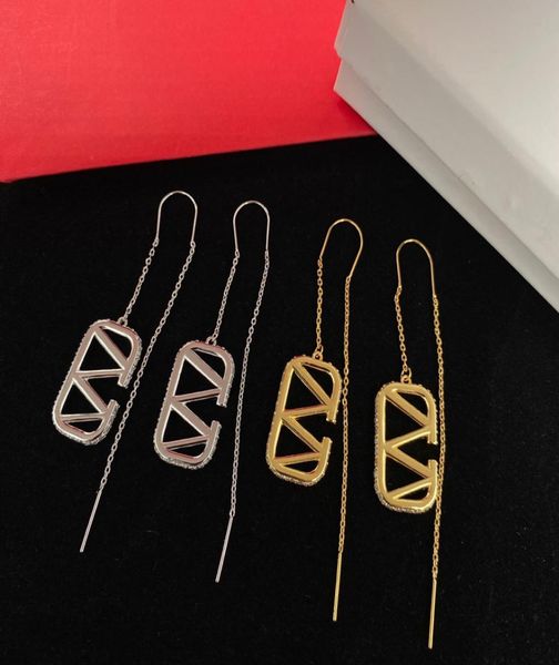 

fashion earrings designer simple charm for woman luxury lady jewelry 2 color 685573, Golden