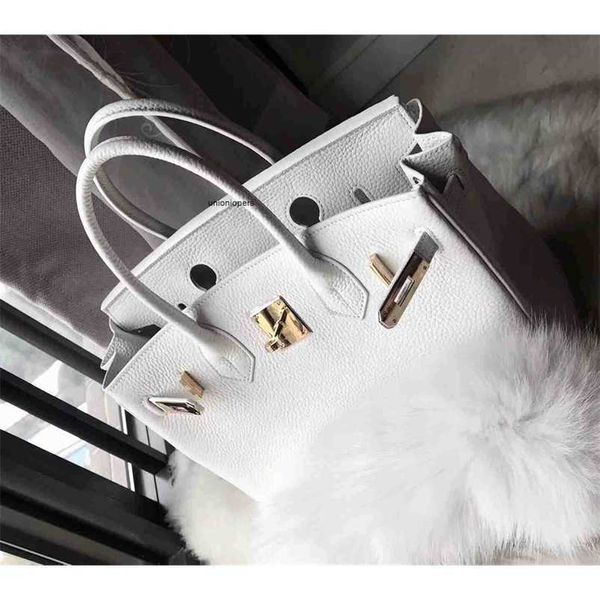

designers handbags birkin designer bags cowhide lychee grain on the first layer leather fashionable white women's fashion handbag one s