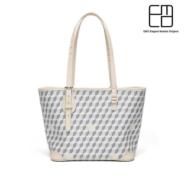 

korea elegant modest original checker print tote bag classic versatile letter shoulder bags 0420