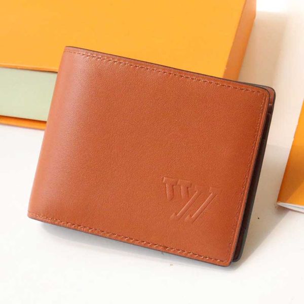 

designer wallet men short wallets 5a genuine leather pocket money clip credit holder brown business card pack m81770