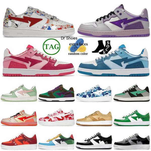 

men women casual shoes a bathing sk8 sta abc camo black white green camouflage mens designer trainers sports sneakers platform shoe size 45