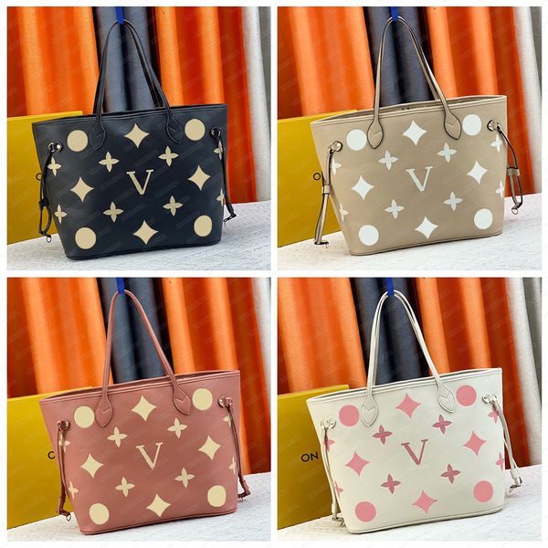 

classic tote bags genuine leather women handbags clutch bags designer shoulder bag black flower embossed shopping bags with small purse l ba