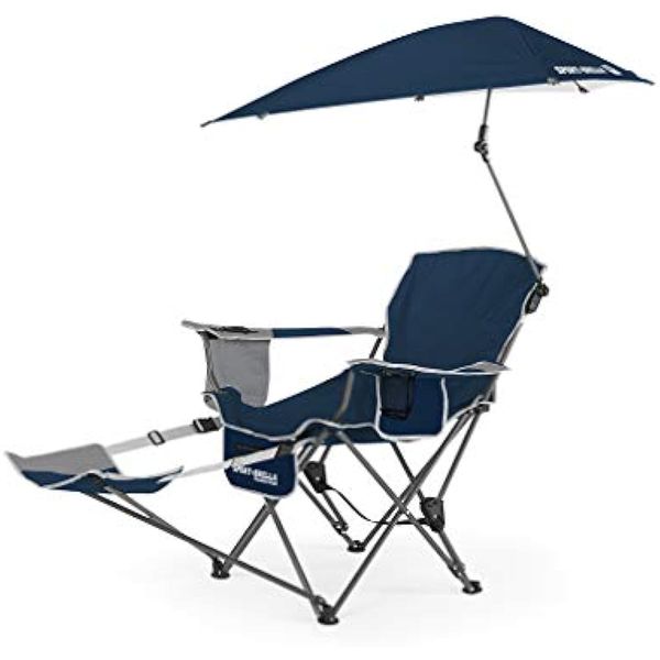 

sport brella beach chair with upf 50 adjustable umbrella foldable chair