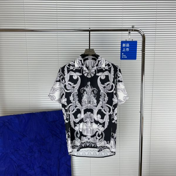 

men designer shirts summer shoort sleeve casual shirts fashion loose polos beach style breathable tshirts tees clothing #075, White;black