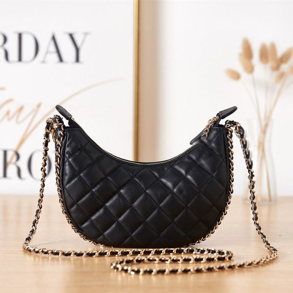 

7a designer bags handbag chain bag 23p moon bag dumpling bun one shoulder messenger underarm bag fashion classic women's genuine leathe