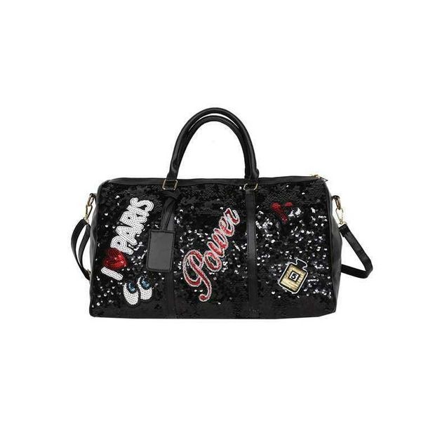 

duffle bags fashion leisure sequin letter women s one shoulder diagonal bag hand large capacity outdoor travel 230316