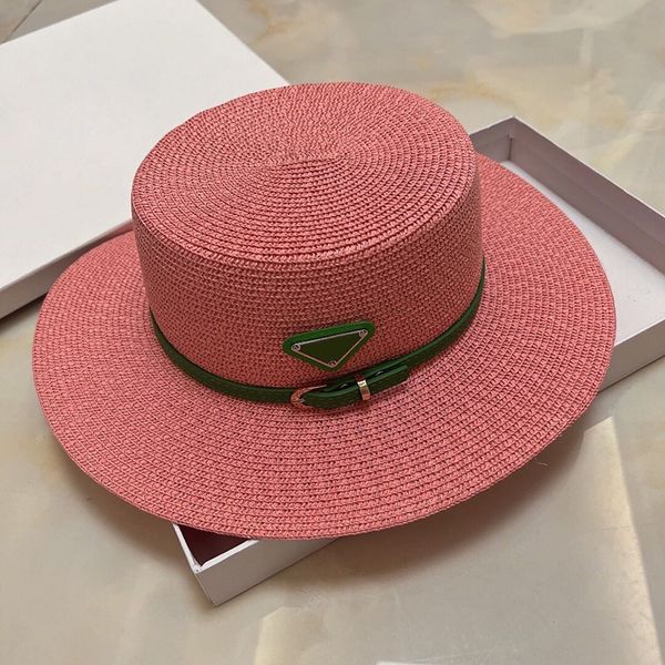 

wide brim straw bucket caps hats fedoras for mens womens designer sun protection spring summer fall beach vacation getaway flat headwear wit, Blue;gray