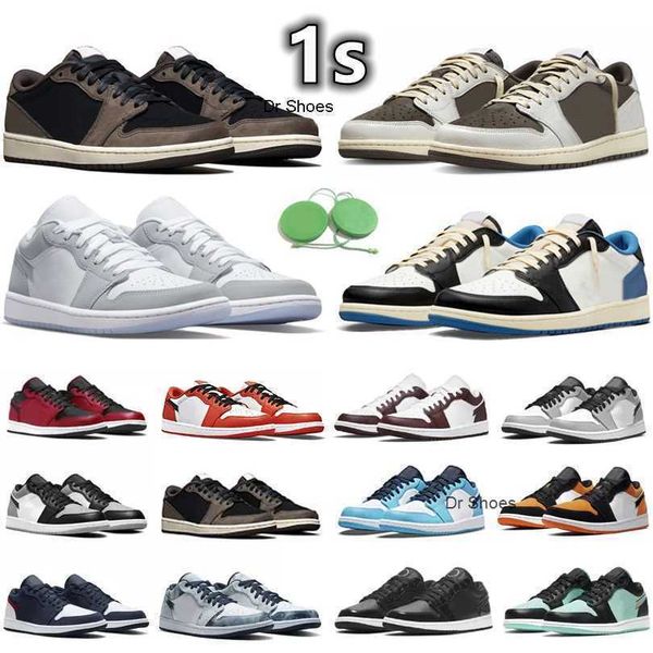 

1 1s mens basketball shoes sneaker reverse dark mocha fragment wolf grey white camo diamond paint drip black cyber unc shadow toe men women