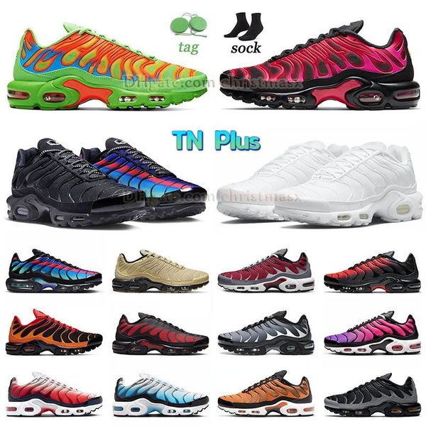 

2023 plus tn unity running shoes designer mens womens tns des chaussures sneakers m frank rudy black red bred reflective triple white grape