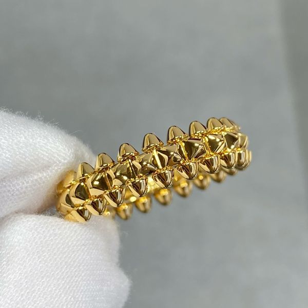 

clash carti series ring for woman designer willow spike gold plated 18k t0p quality official reproductions fashion luxury classic style anni, Silver