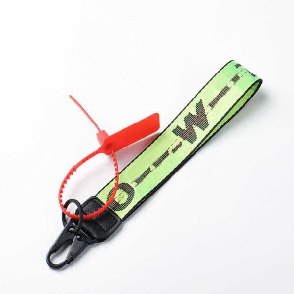 

luxury offs key rings brand keychains clear rubber jelly letter print keys ring fashion men women canvas keychain camera pendant belt 3.5x25, Silver