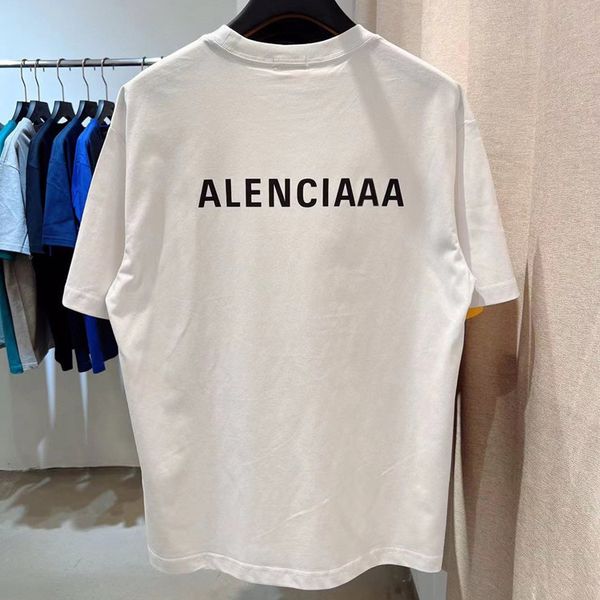 

designer mens t shirt casual womens tees with back letter print short sleeves sell luxury, White;black