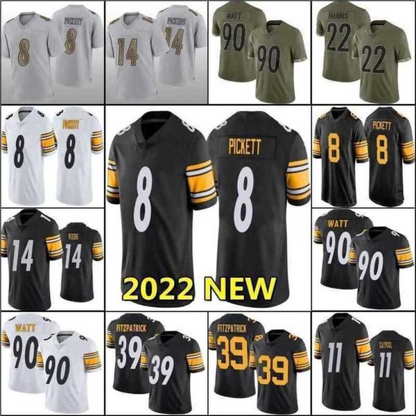 

patrick peterson jersey steelers''90 t.j. watt 22 najee harris 8 kenny pickett 88 pat freiermuth 39 minkah fitzpatrick mitchell tr, Black;red