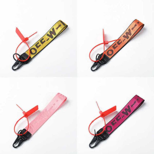 

classic offs luxury key rings brand keychains clear rubber jelly letter print keys ring fashion men women canvas keychain camera pendant bel, Silver