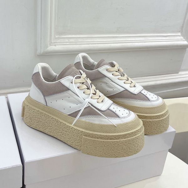 

luxury designer shoes m6 fashion brand couple style dad shoes thick sole sports casual shoes fashion design ins popular matching cowhide pla, Black