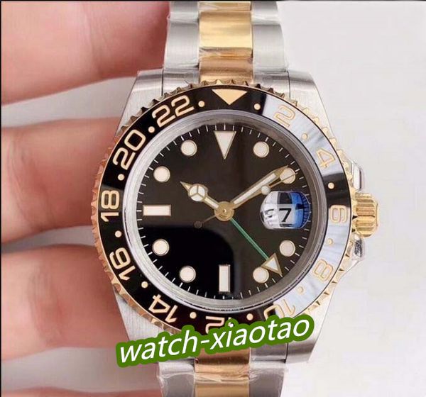 

luxury fashion men watch gmt work ceramic black blue bezel new mechanical ss 2813 automatic movement watche waterproof sports men designer w, Slivery;brown