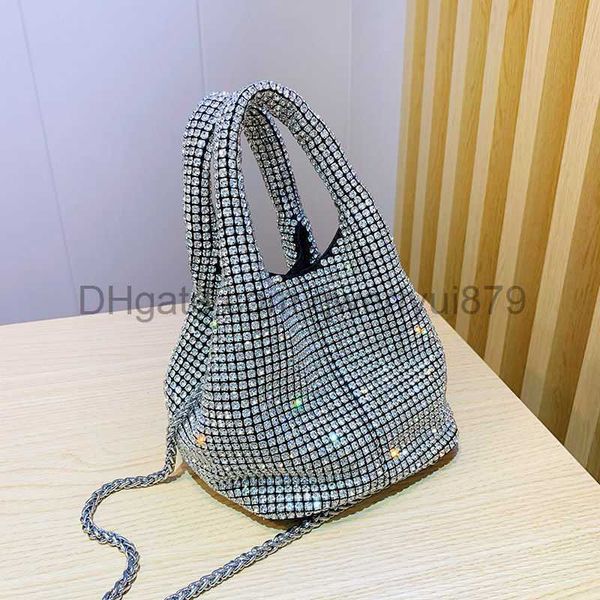 

totes luxury designer diamond evening bags women wang bag shinny rhinestones shoulder crossbody bag evening party bucket purse 2022 0317/23
