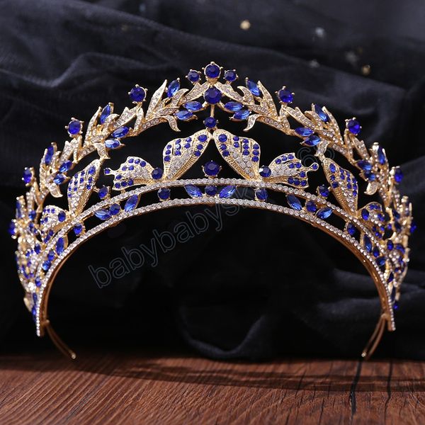 

gold color princess red crystal butterfly tiara crown queen rhinestone tiara wedding hair dress hair accessories, Slivery;white