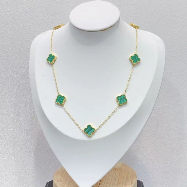 

classic design 7 clover pendant necklace 5 clovers bracelet for women gift, Silver