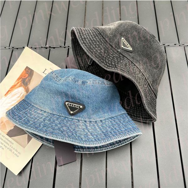 

denim bucket hat fashion brand canvas fisherman hats women men outdoor flat sun hats, Blue;gray