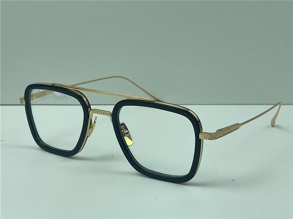 

new fashion design man square optical glasses 006 exquisite metal frames vintage popular style high end transparent lens eyewear, Black