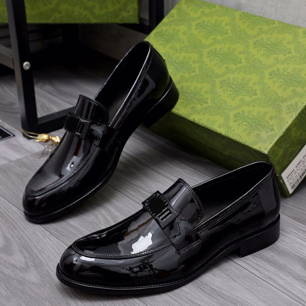 

2023 men classic dress shoes fashion mens business office work formal oxfords brand designer party wedding flats size 38-44, Black