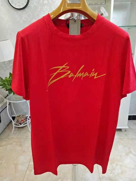 

designer luxury coats spring and summer new bal italics cotton loose pullover tshirt ins net red lovers classic letter print19z5, Black;white