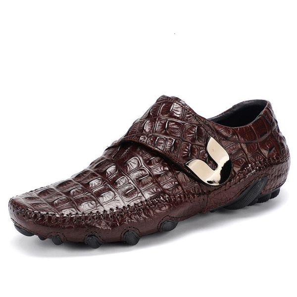 

dress shoes luxury driving shoes mens shoes genuine leather shoes loafer cow leather pattern hasp casual shoes zapatos hombre 230316, Black
