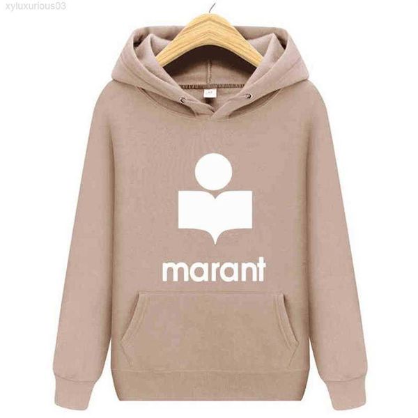 

2022 autumn winter men's hoodie casual sweatshirt marant printed long-sleeved pullover y1177n, Black