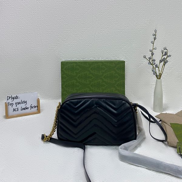 

original quality marmont small single shoulder bag designer camera bag 24cm luxury leather crossbody bag g447632 with box